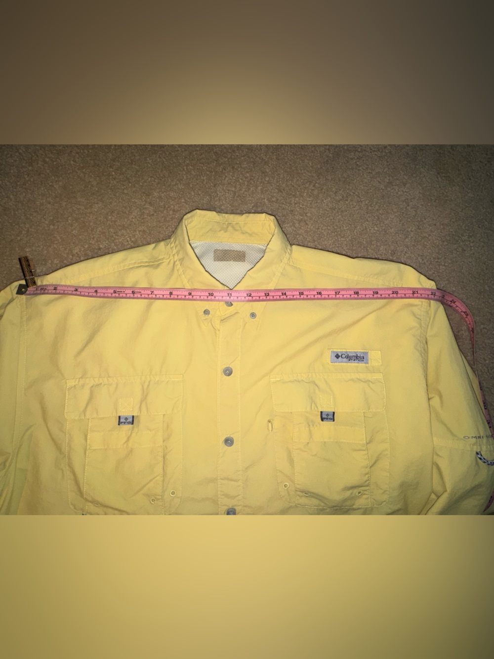 Columbia PFG Bahama II Yellow Omni Shade Fishing Shirt Long Sleeve FM7048 - Picture 8 of 16